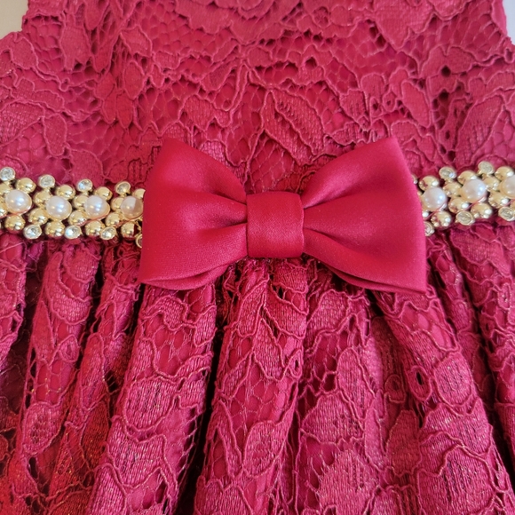 American Princess Deep Red Lace with tulle and shorts - 6M - Picture 7 of 14